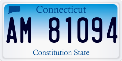 CT license plate AM81094