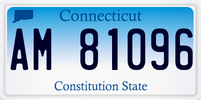 CT license plate AM81096
