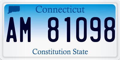CT license plate AM81098