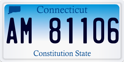 CT license plate AM81106