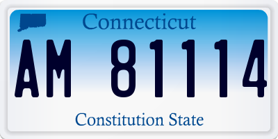 CT license plate AM81114