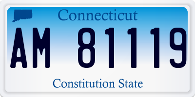 CT license plate AM81119