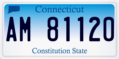 CT license plate AM81120