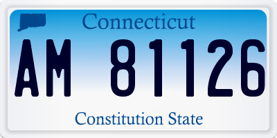CT license plate AM81126