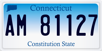 CT license plate AM81127
