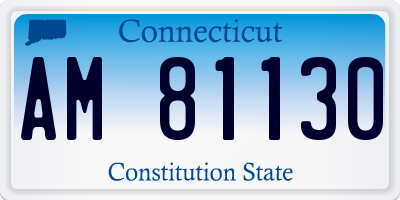 CT license plate AM81130