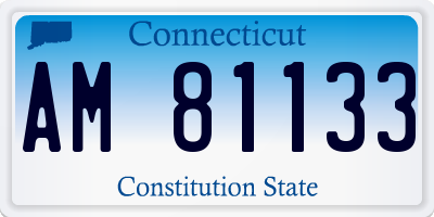 CT license plate AM81133