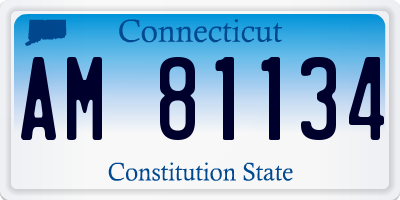 CT license plate AM81134