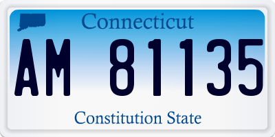 CT license plate AM81135
