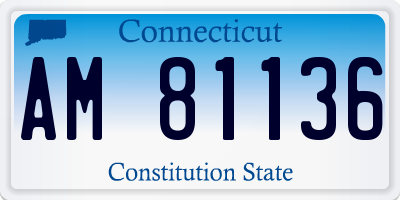 CT license plate AM81136