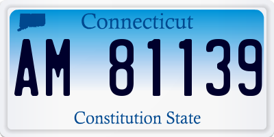 CT license plate AM81139