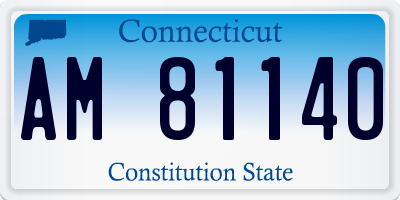 CT license plate AM81140