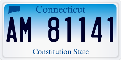 CT license plate AM81141