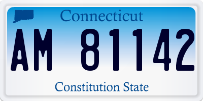 CT license plate AM81142