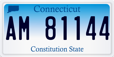 CT license plate AM81144