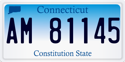 CT license plate AM81145