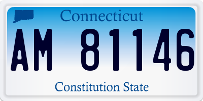 CT license plate AM81146