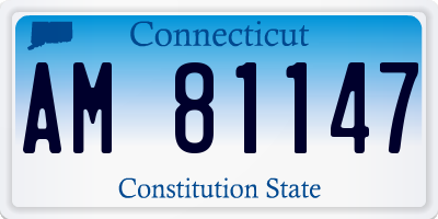 CT license plate AM81147