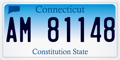 CT license plate AM81148