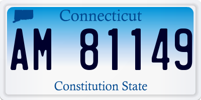 CT license plate AM81149