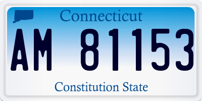CT license plate AM81153