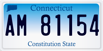CT license plate AM81154