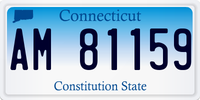 CT license plate AM81159