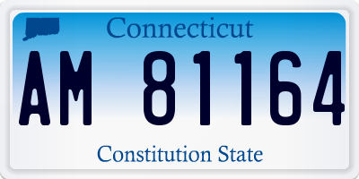 CT license plate AM81164