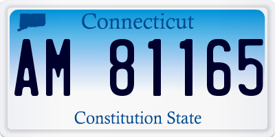 CT license plate AM81165