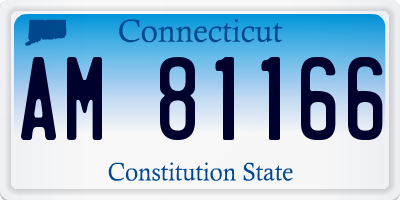 CT license plate AM81166