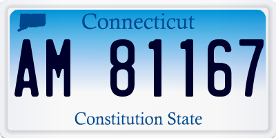CT license plate AM81167