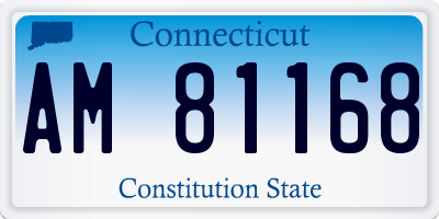 CT license plate AM81168