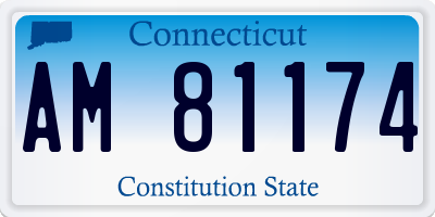 CT license plate AM81174