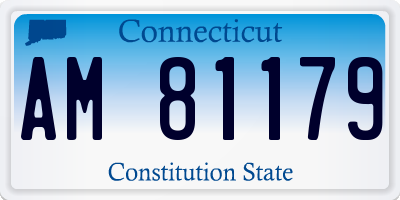 CT license plate AM81179