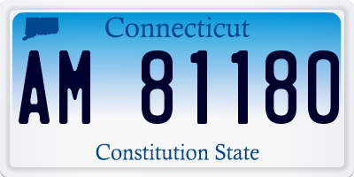 CT license plate AM81180