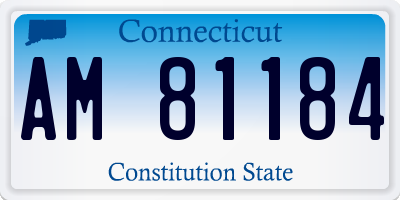 CT license plate AM81184