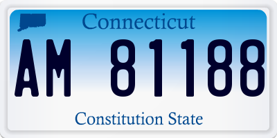 CT license plate AM81188