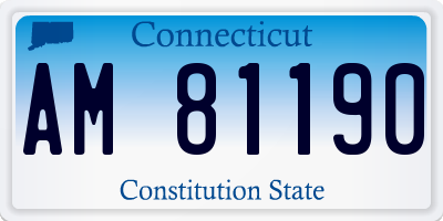 CT license plate AM81190