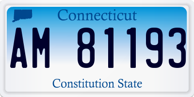 CT license plate AM81193