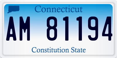CT license plate AM81194