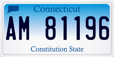 CT license plate AM81196