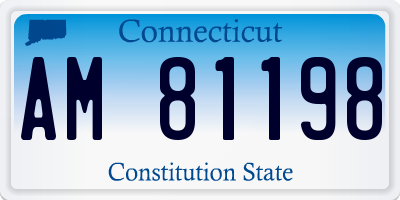 CT license plate AM81198