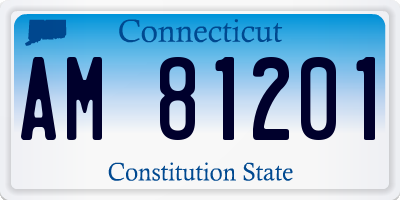 CT license plate AM81201