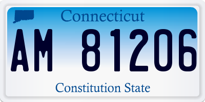 CT license plate AM81206