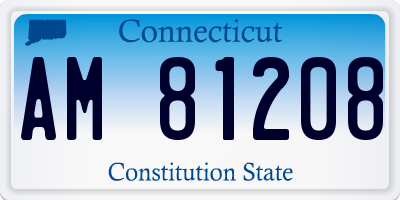 CT license plate AM81208