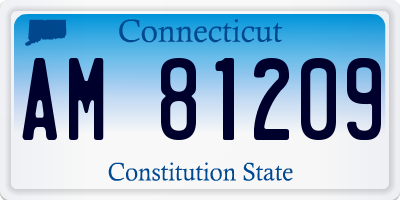 CT license plate AM81209