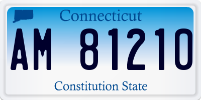 CT license plate AM81210
