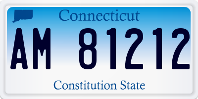 CT license plate AM81212