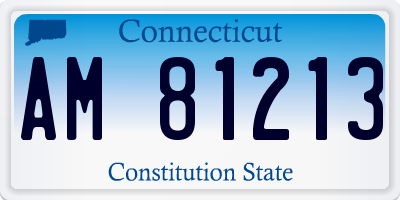CT license plate AM81213