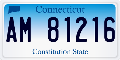 CT license plate AM81216